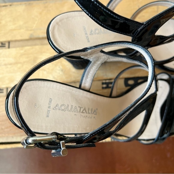 Marvin K Aquatalia Patent Leather Sandals, Size 8.5, #C16 - Picture 3 of 9